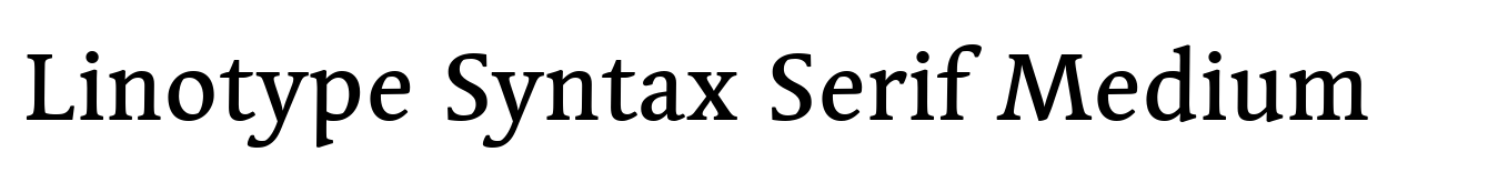 Linotype Syntax Serif Medium